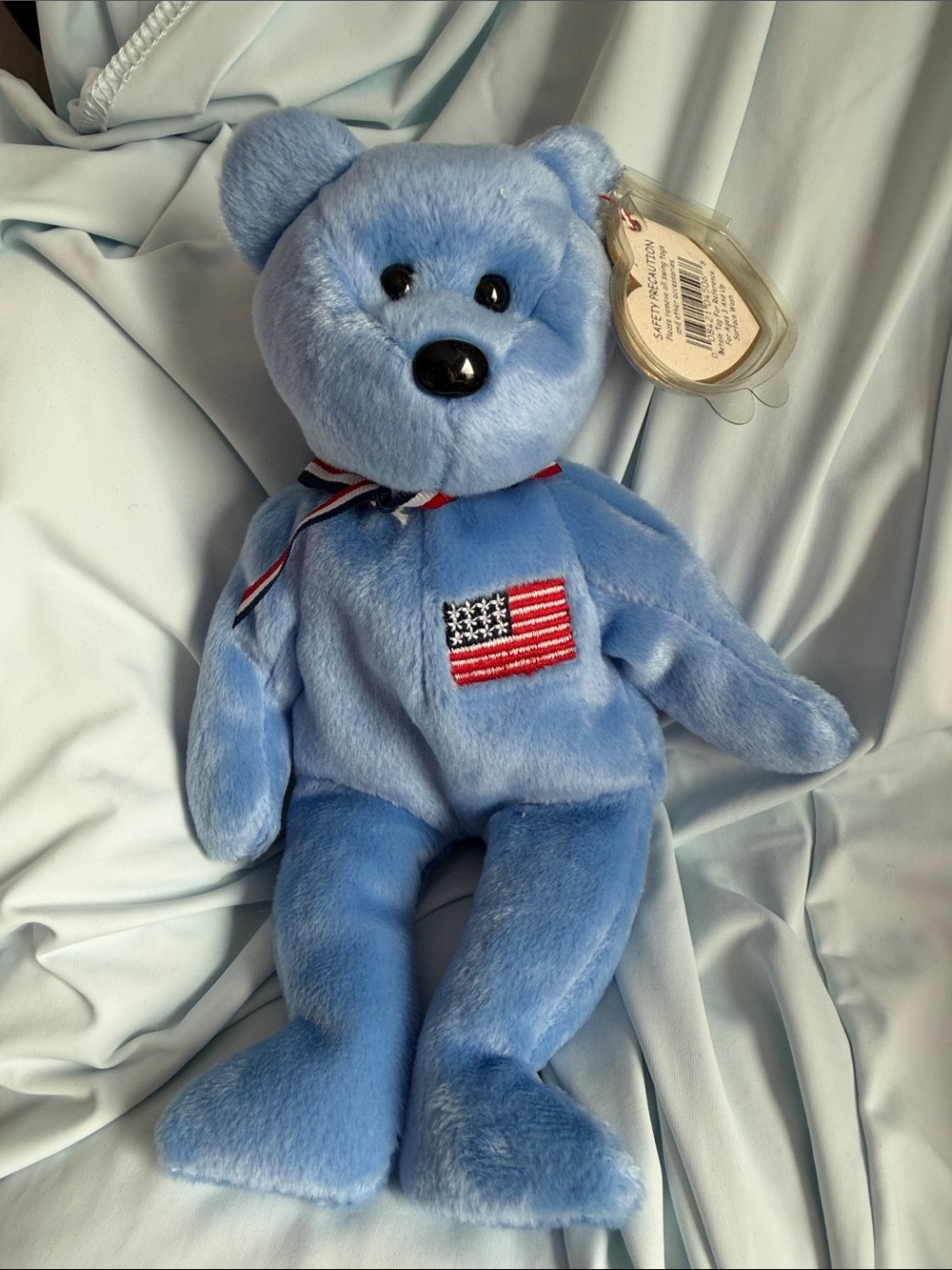 BNWT TY blue flag beanie baby